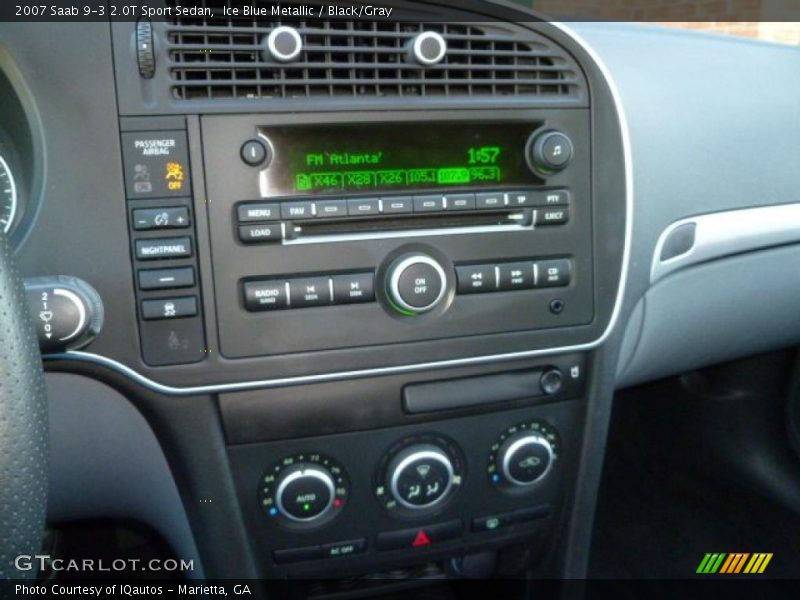 Ice Blue Metallic / Black/Gray 2007 Saab 9-3 2.0T Sport Sedan