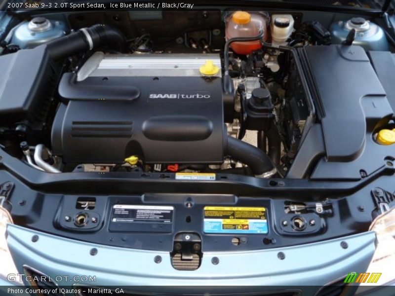 Ice Blue Metallic / Black/Gray 2007 Saab 9-3 2.0T Sport Sedan