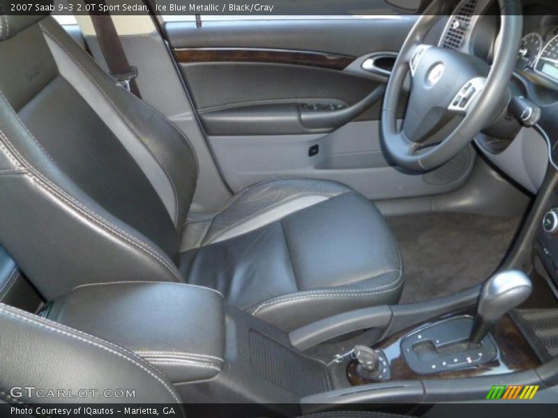 Ice Blue Metallic / Black/Gray 2007 Saab 9-3 2.0T Sport Sedan