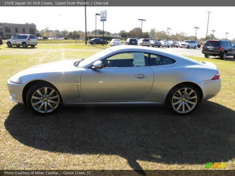 Liquid Silver Metallic / Charcoal 2008 Jaguar XK XK8 Coupe