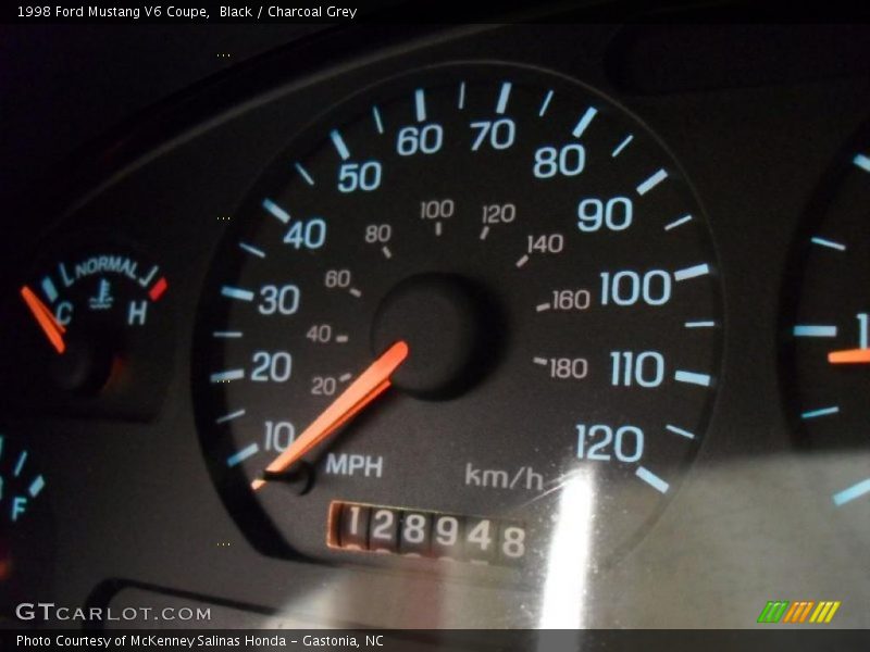 Black / Charcoal Grey 1998 Ford Mustang V6 Coupe