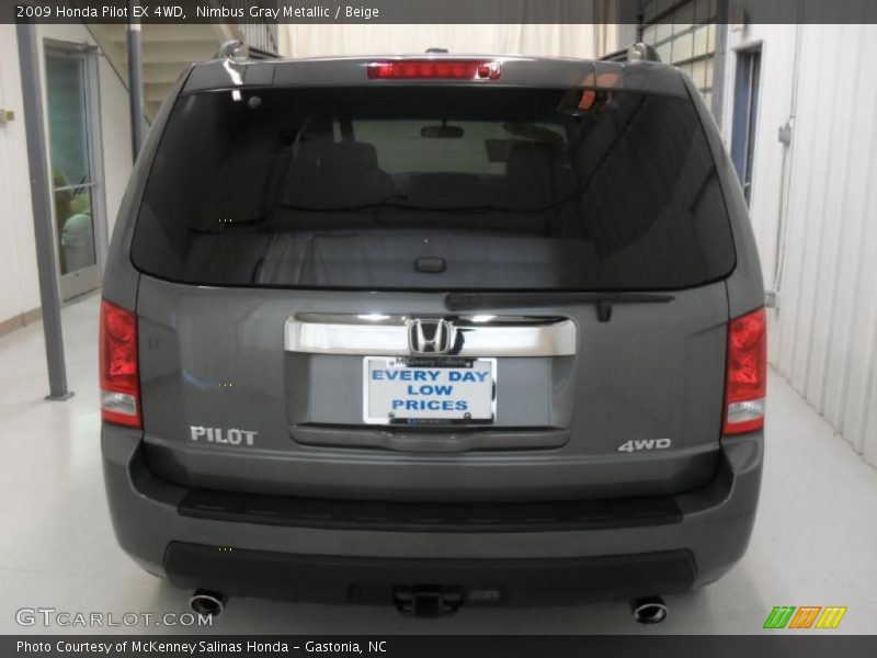 Nimbus Gray Metallic / Beige 2009 Honda Pilot EX 4WD