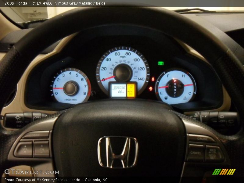 Nimbus Gray Metallic / Beige 2009 Honda Pilot EX 4WD