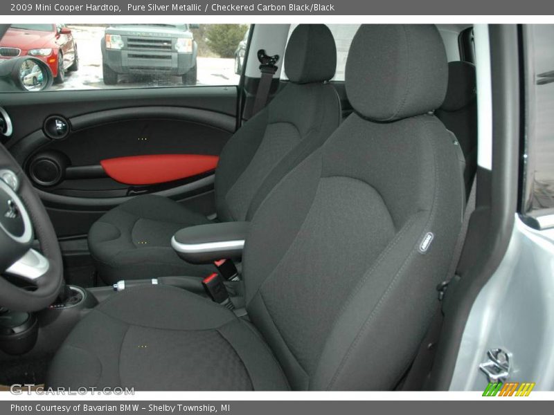Pure Silver Metallic / Checkered Carbon Black/Black 2009 Mini Cooper Hardtop