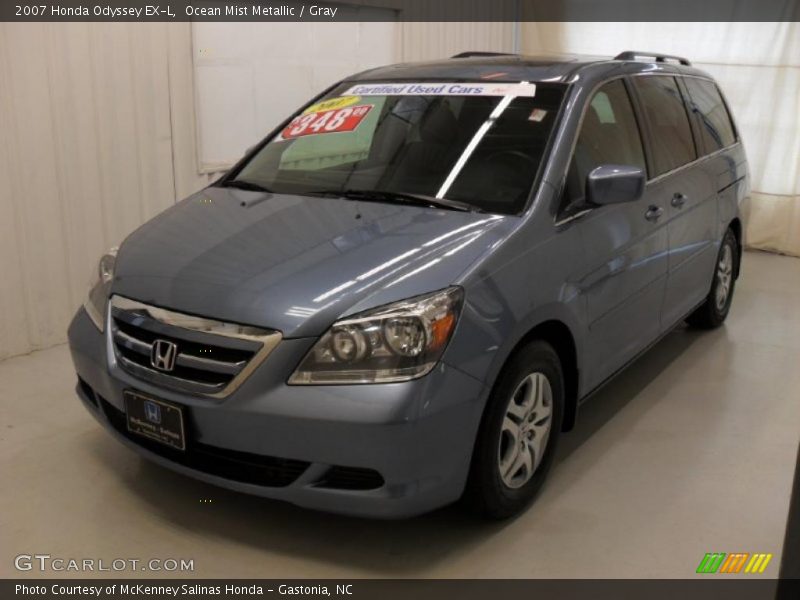 Ocean Mist Metallic / Gray 2007 Honda Odyssey EX-L