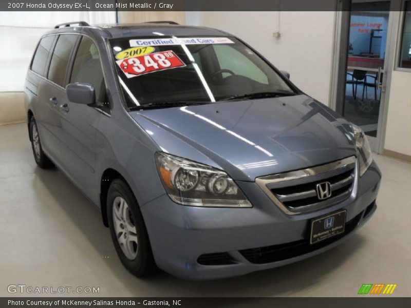 Ocean Mist Metallic / Gray 2007 Honda Odyssey EX-L