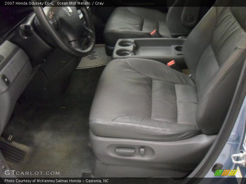 Ocean Mist Metallic / Gray 2007 Honda Odyssey EX-L