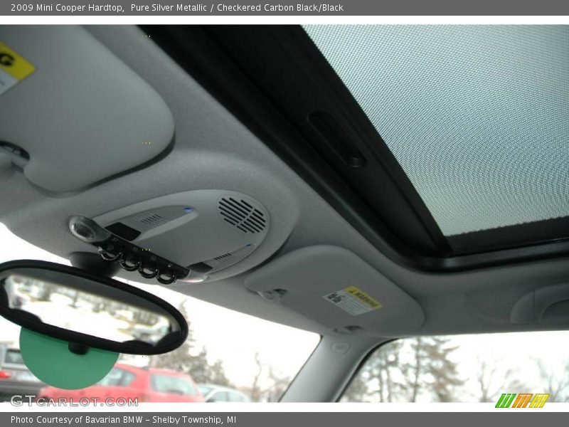Pure Silver Metallic / Checkered Carbon Black/Black 2009 Mini Cooper Hardtop