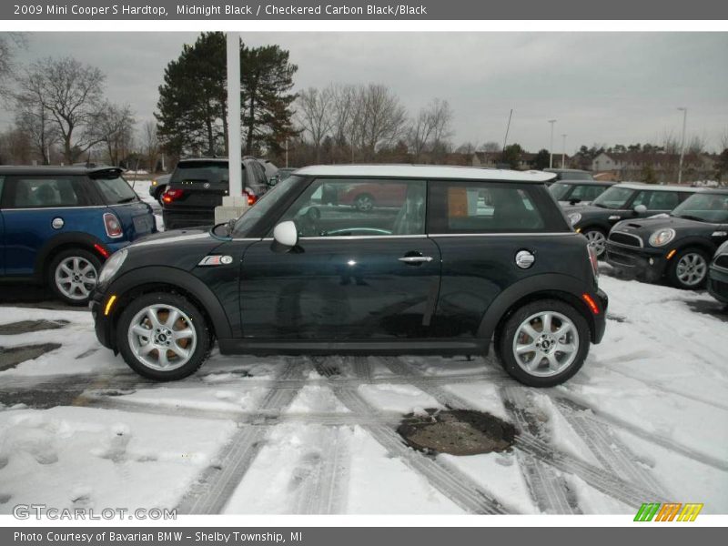 Midnight Black / Checkered Carbon Black/Black 2009 Mini Cooper S Hardtop