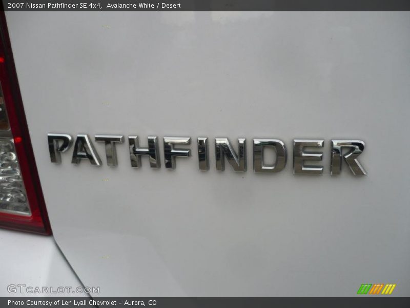 Avalanche White / Desert 2007 Nissan Pathfinder SE 4x4