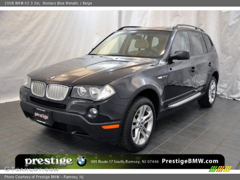 Monaco Blue Metallic / Beige 2008 BMW X3 3.0si