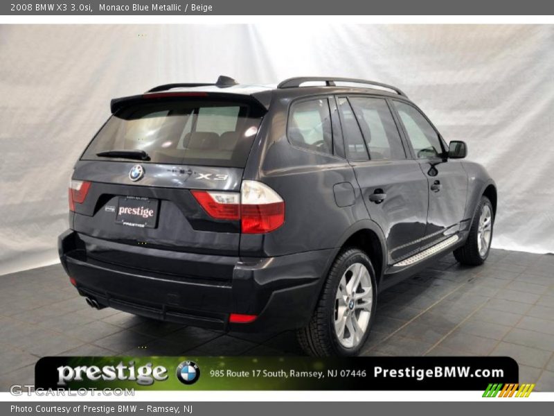 Monaco Blue Metallic / Beige 2008 BMW X3 3.0si