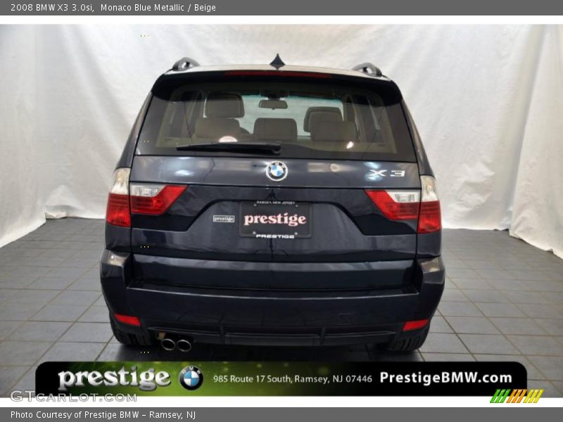 Monaco Blue Metallic / Beige 2008 BMW X3 3.0si