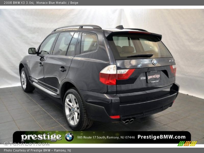 Monaco Blue Metallic / Beige 2008 BMW X3 3.0si