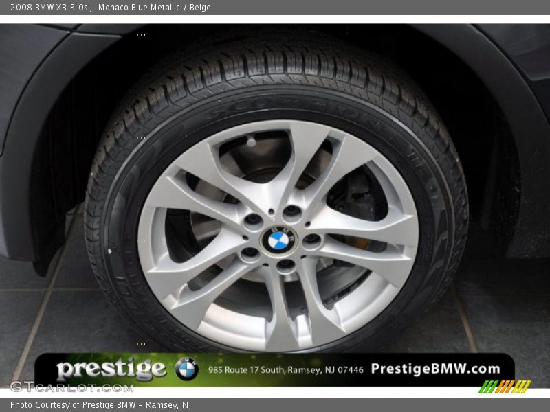 Monaco Blue Metallic / Beige 2008 BMW X3 3.0si