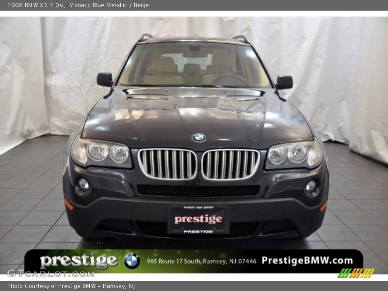 Monaco Blue Metallic / Beige 2008 BMW X3 3.0si