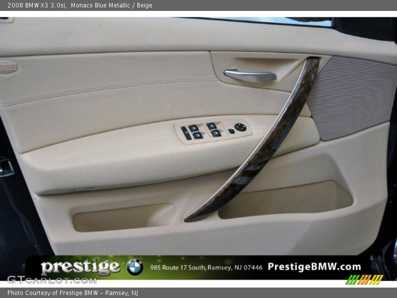 Monaco Blue Metallic / Beige 2008 BMW X3 3.0si