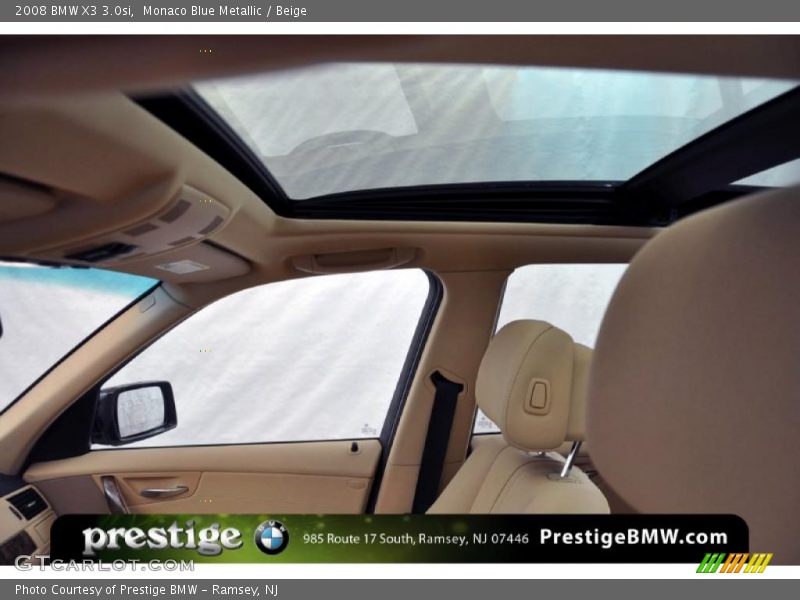 Monaco Blue Metallic / Beige 2008 BMW X3 3.0si