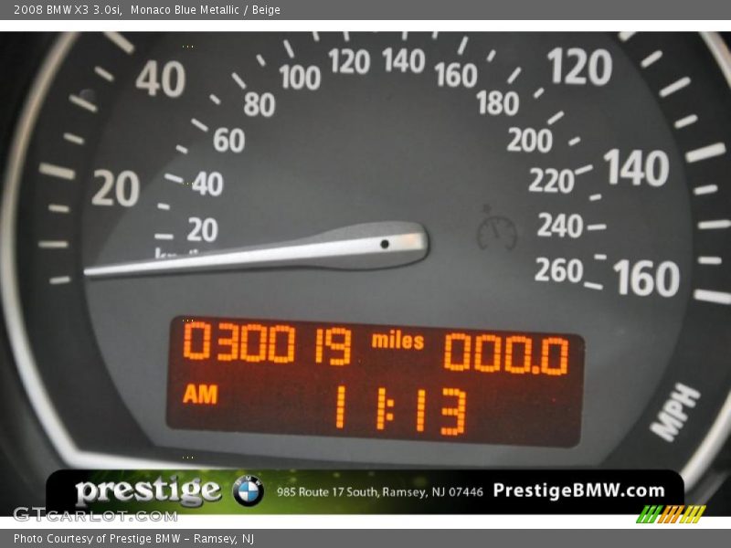 Monaco Blue Metallic / Beige 2008 BMW X3 3.0si