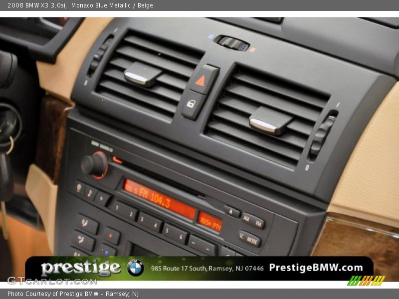 Monaco Blue Metallic / Beige 2008 BMW X3 3.0si