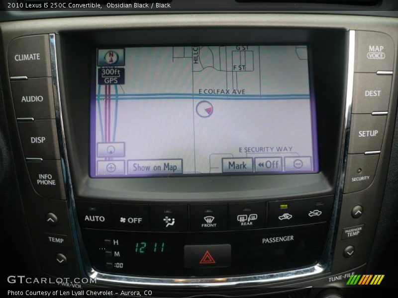 Navigation of 2010 IS 250C Convertible