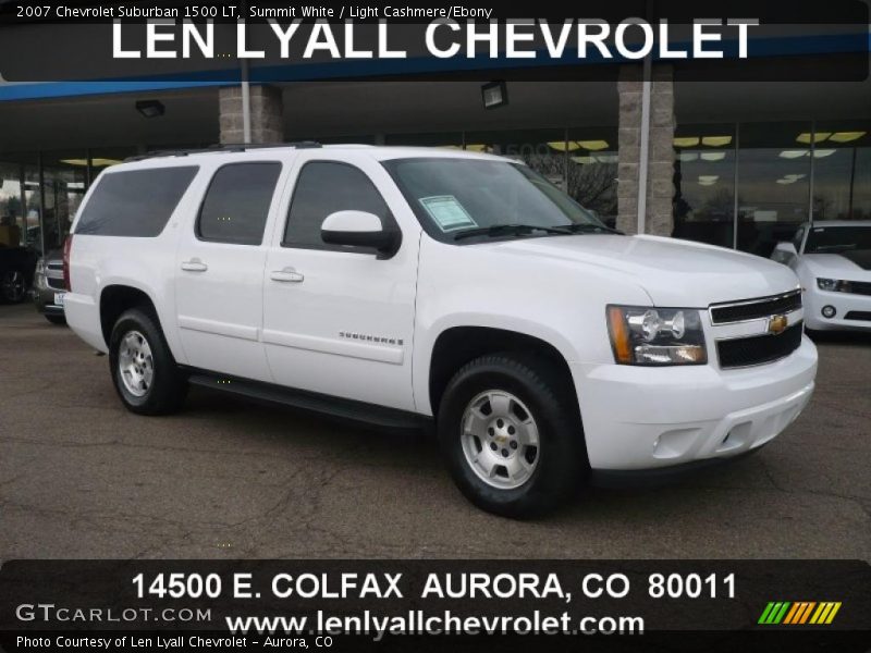 Summit White / Light Cashmere/Ebony 2007 Chevrolet Suburban 1500 LT
