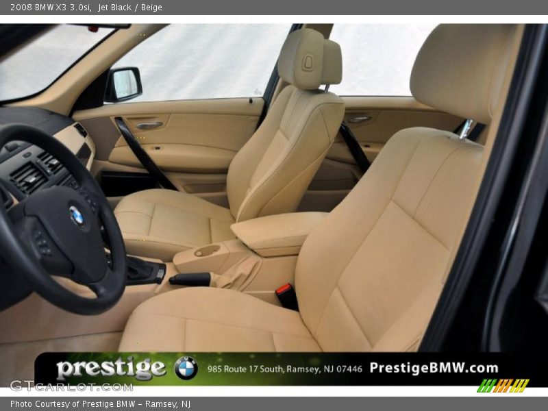 Jet Black / Beige 2008 BMW X3 3.0si