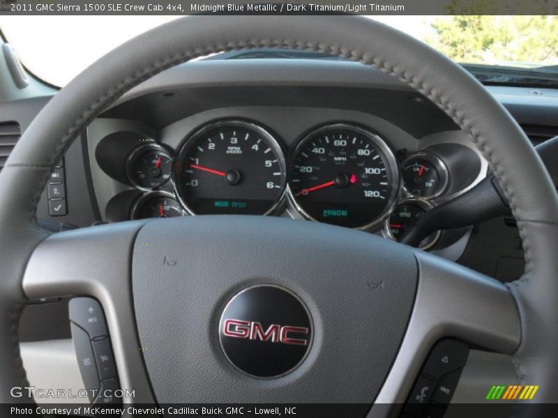 Midnight Blue Metallic / Dark Titanium/Light Titanium 2011 GMC Sierra 1500 SLE Crew Cab 4x4