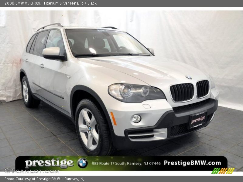 Titanium Silver Metallic / Black 2008 BMW X5 3.0si