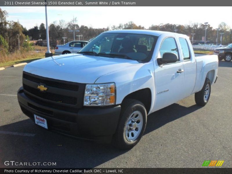 Summit White / Dark Titanium 2011 Chevrolet Silverado 1500 Extended Cab