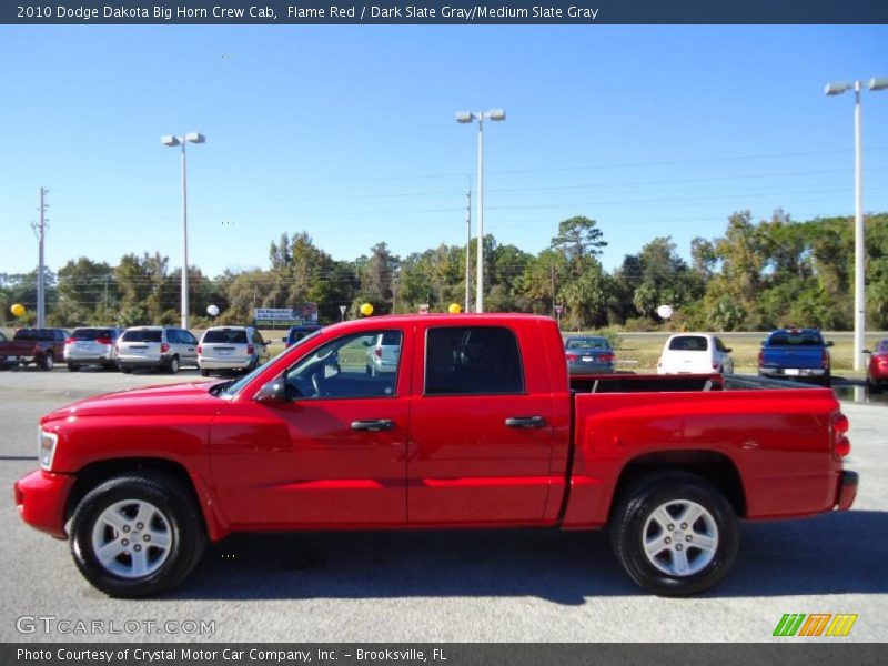 Flame Red / Dark Slate Gray/Medium Slate Gray 2010 Dodge Dakota Big Horn Crew Cab