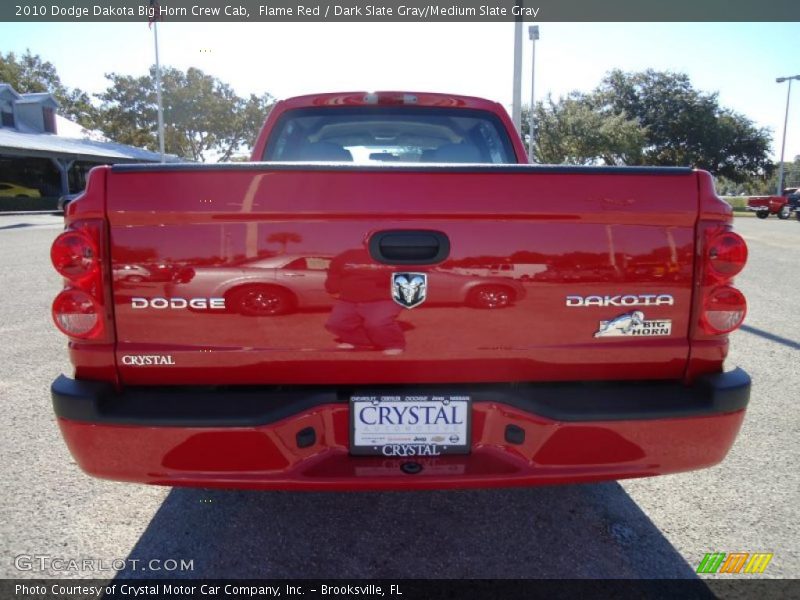 Flame Red / Dark Slate Gray/Medium Slate Gray 2010 Dodge Dakota Big Horn Crew Cab