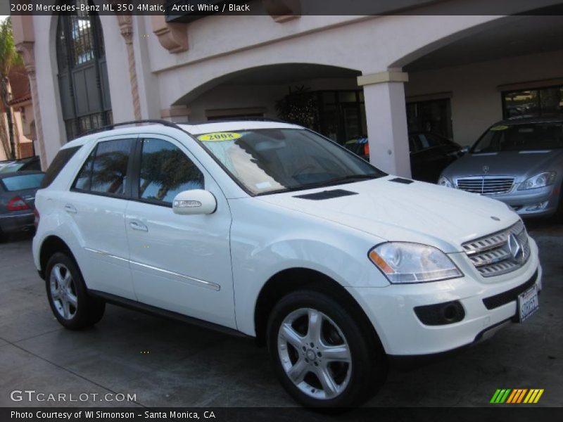 Arctic White / Black 2008 Mercedes-Benz ML 350 4Matic