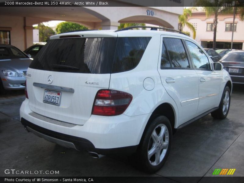Arctic White / Black 2008 Mercedes-Benz ML 350 4Matic