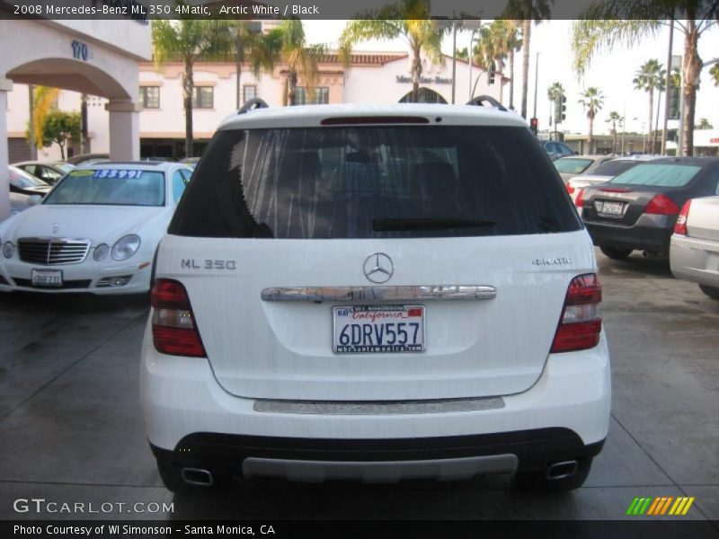 Arctic White / Black 2008 Mercedes-Benz ML 350 4Matic