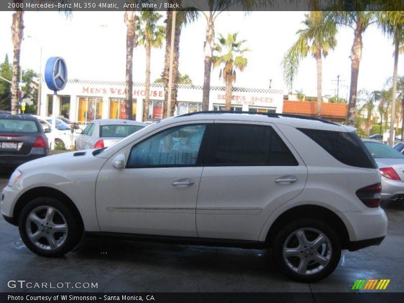 Arctic White / Black 2008 Mercedes-Benz ML 350 4Matic
