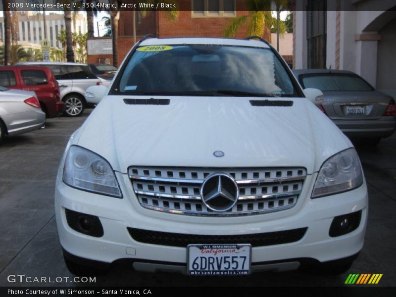 Arctic White / Black 2008 Mercedes-Benz ML 350 4Matic