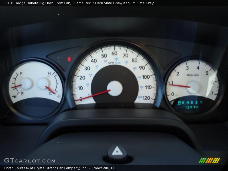 Flame Red / Dark Slate Gray/Medium Slate Gray 2010 Dodge Dakota Big Horn Crew Cab