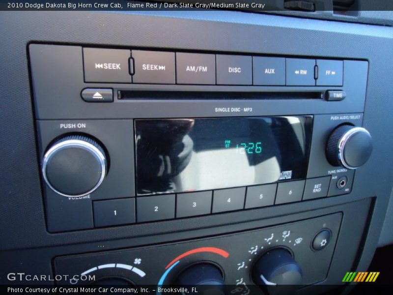 Flame Red / Dark Slate Gray/Medium Slate Gray 2010 Dodge Dakota Big Horn Crew Cab