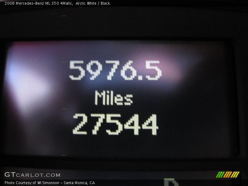 Arctic White / Black 2008 Mercedes-Benz ML 350 4Matic