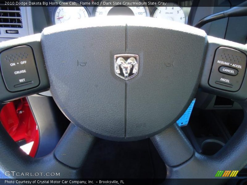 Flame Red / Dark Slate Gray/Medium Slate Gray 2010 Dodge Dakota Big Horn Crew Cab