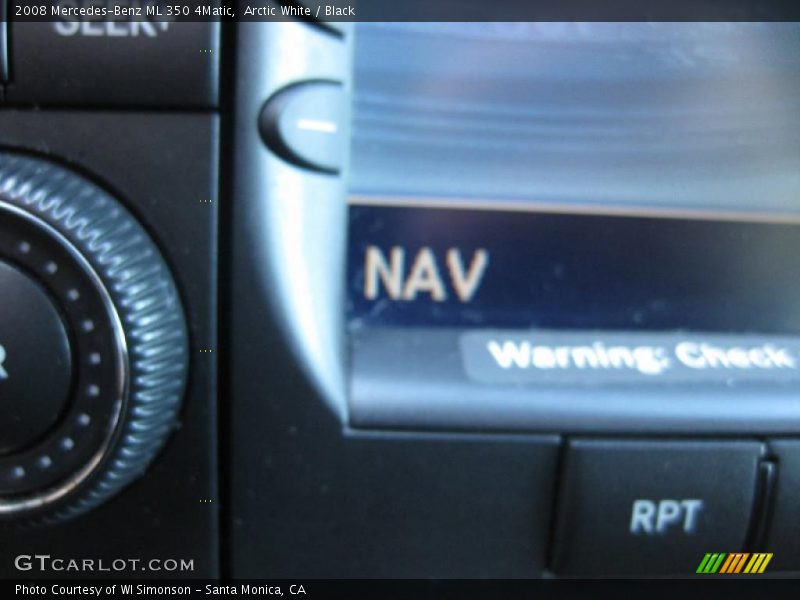 Arctic White / Black 2008 Mercedes-Benz ML 350 4Matic