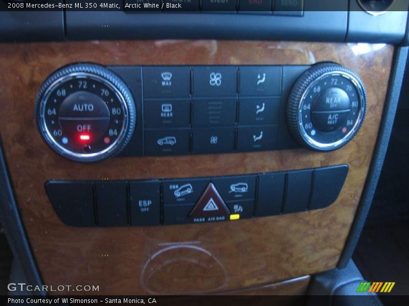 Arctic White / Black 2008 Mercedes-Benz ML 350 4Matic