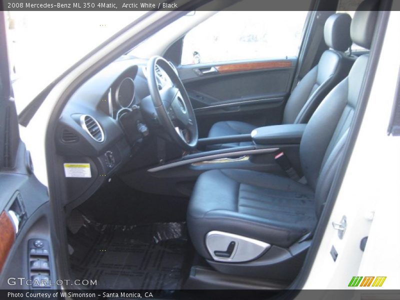 Arctic White / Black 2008 Mercedes-Benz ML 350 4Matic
