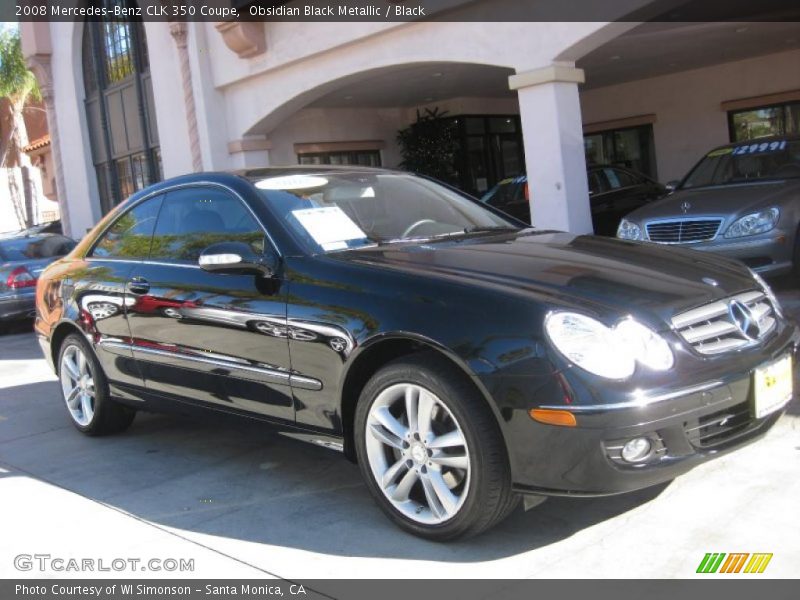 Obsidian Black Metallic / Black 2008 Mercedes-Benz CLK 350 Coupe