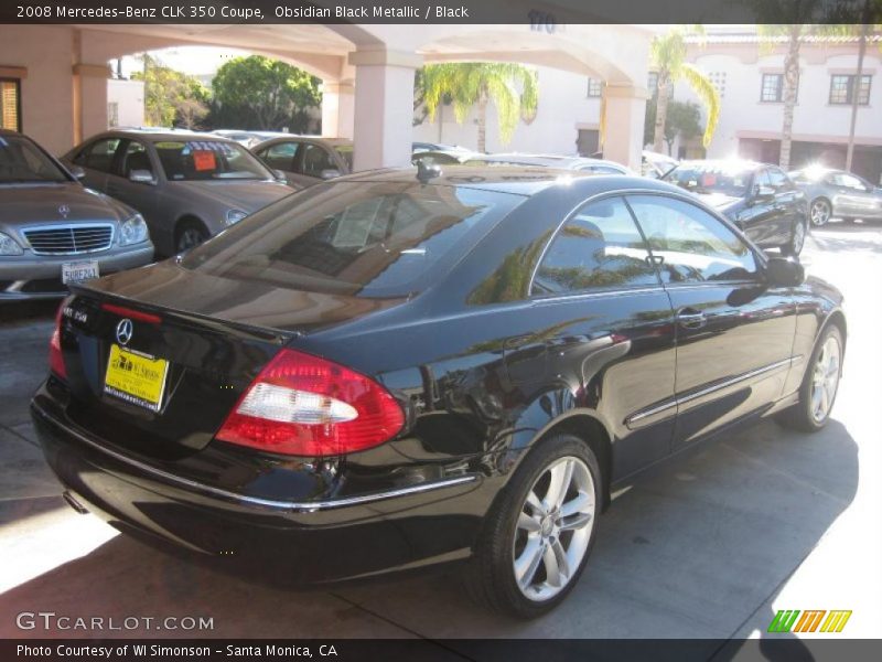 Obsidian Black Metallic / Black 2008 Mercedes-Benz CLK 350 Coupe