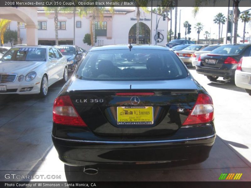Obsidian Black Metallic / Black 2008 Mercedes-Benz CLK 350 Coupe