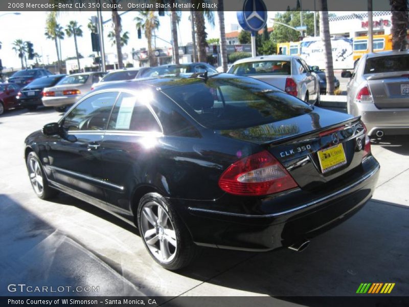 Obsidian Black Metallic / Black 2008 Mercedes-Benz CLK 350 Coupe