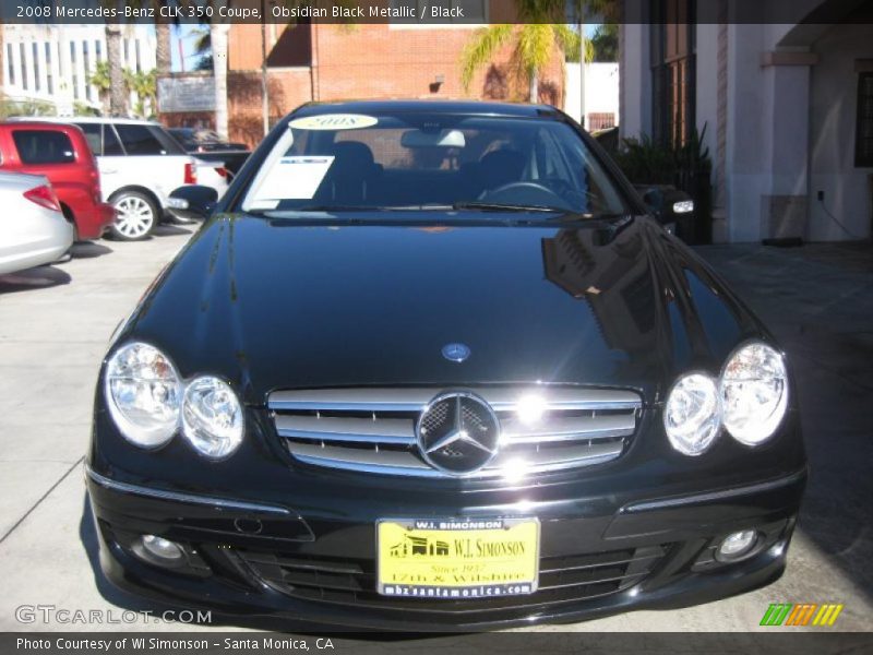 Obsidian Black Metallic / Black 2008 Mercedes-Benz CLK 350 Coupe