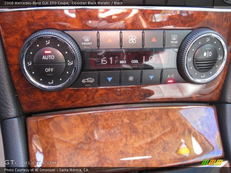 Obsidian Black Metallic / Black 2008 Mercedes-Benz CLK 350 Coupe